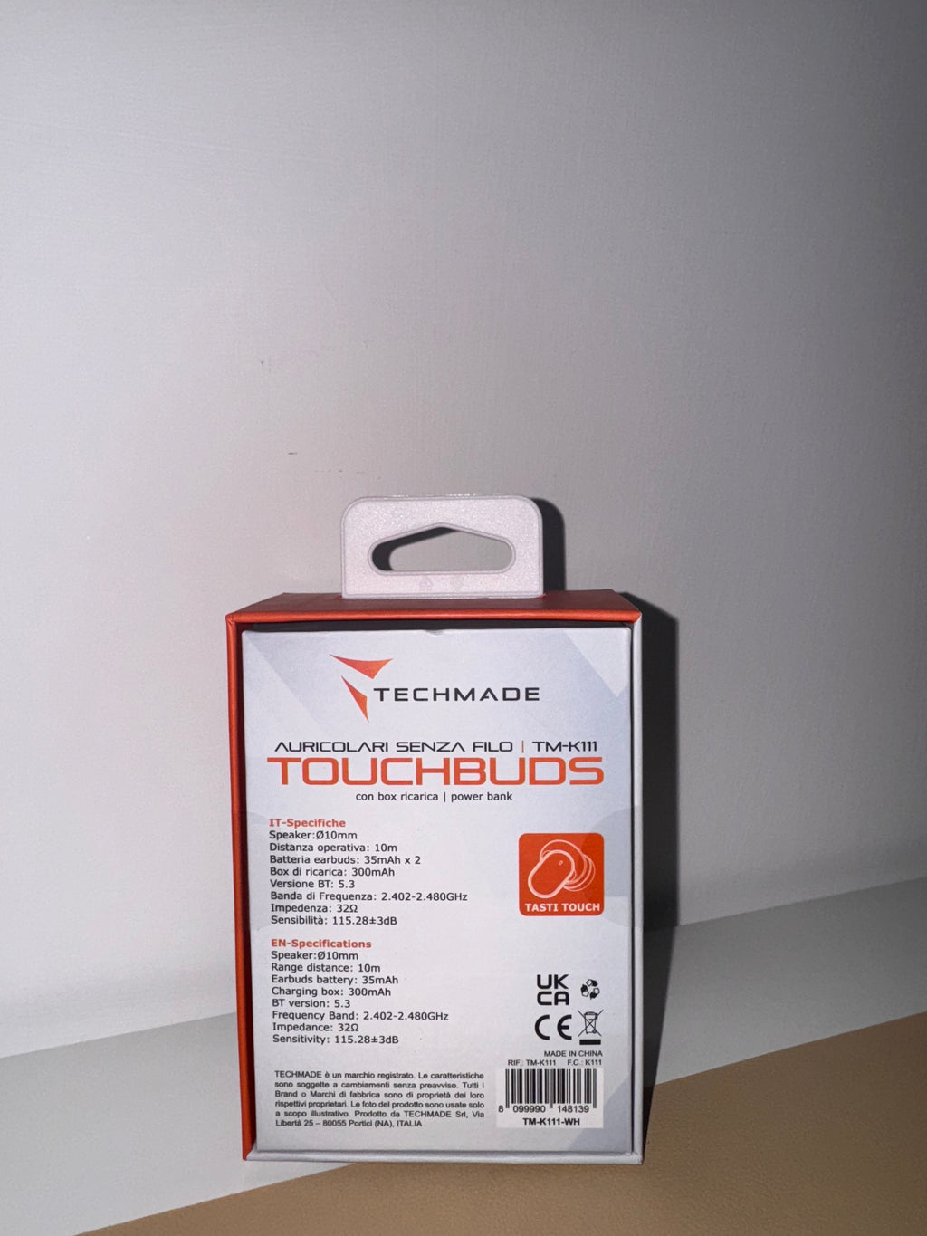 TOUCHBUDS AURICOLARI SENZA FILO