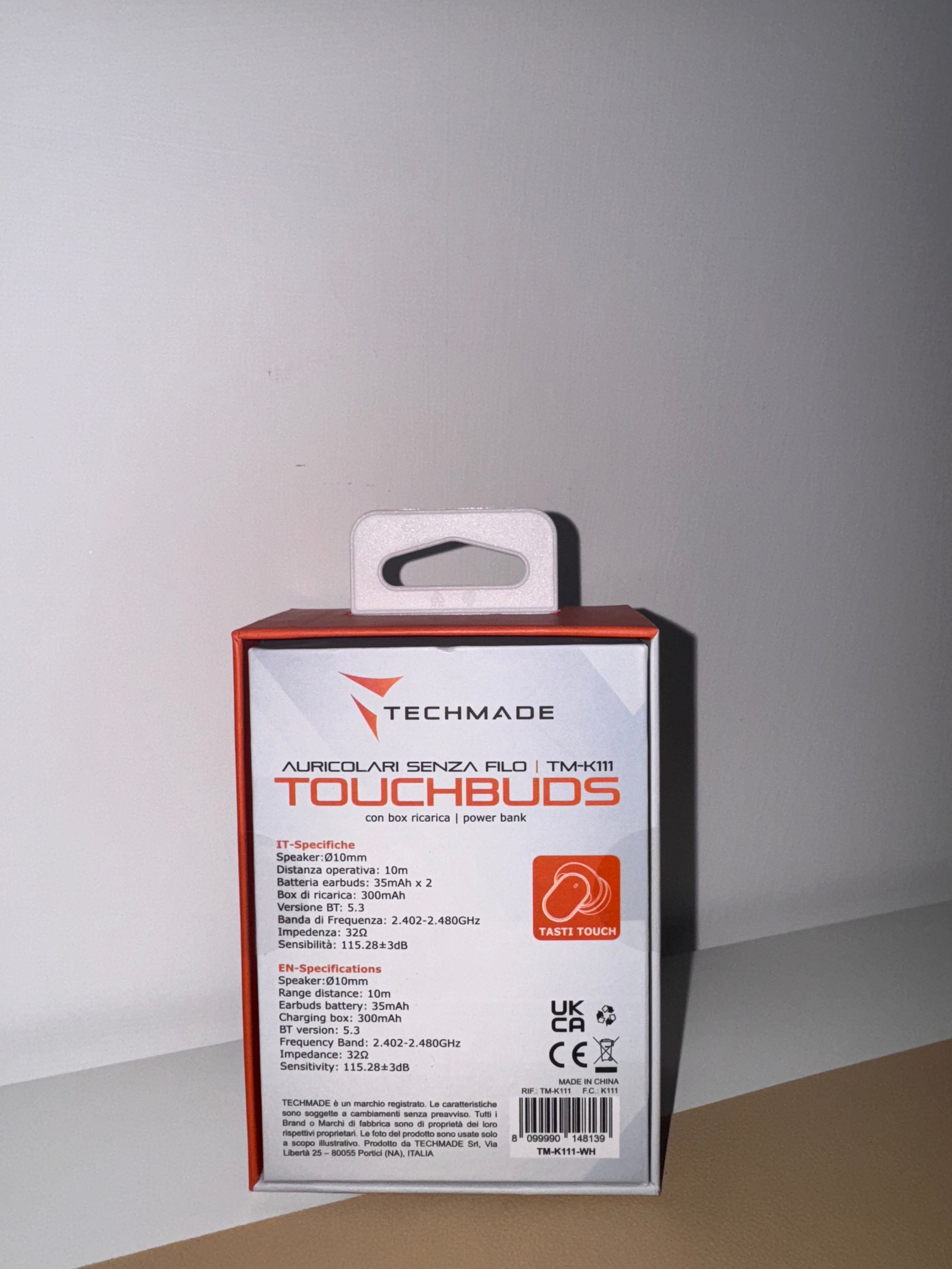 TOUCHBUDS AURICOLARI SENZA FILO