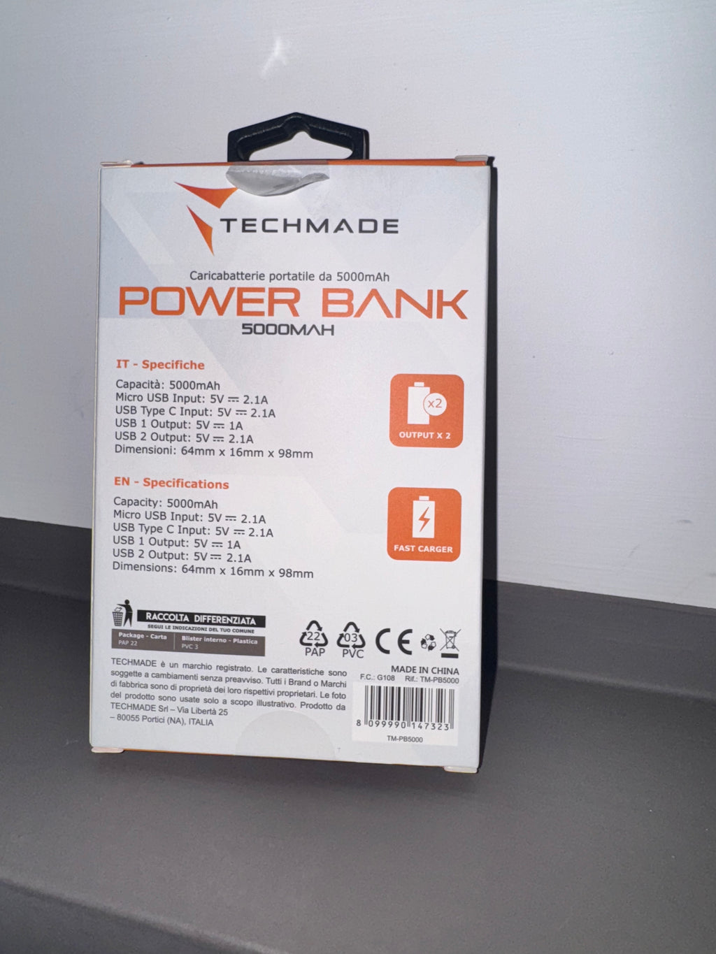 POWER BANK 5000MAH